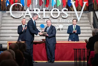 António Guterres Recibel Premio Europeo Carlos V