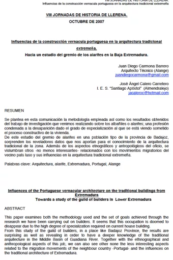 Influencias de la construcción vernácula portuguesa