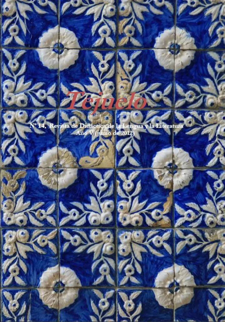 Portada Tejuelo 14 Año 2012