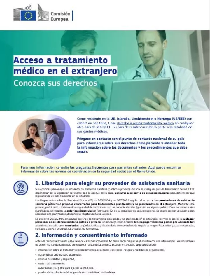  Nombre Tratamiento médico, conozca sus derechos